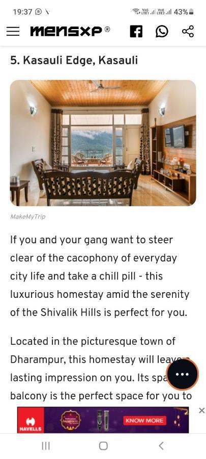 Kasauli Edge Apt With Balcony 外观 照片